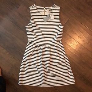 Black and white striped J Crew dress
